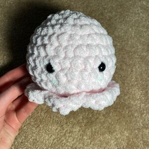 Octo Crochet Plush Animal (HANDMADE) - Pink w/ White Blush